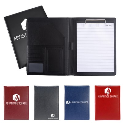 Multifunctional PU Leather Business Portfolio W/Pen and Notepad