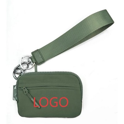 Durable Nylon Multi-Zip Wristlet Wallet
