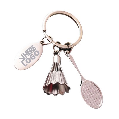 Badminton Keychain 3D Fun and Sporty