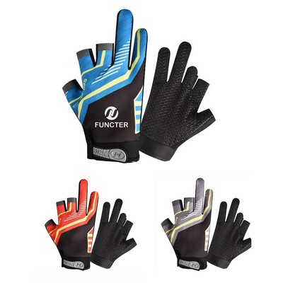 Anti Slip Sun Protection Fishing Gloves Gym Sport Gloves