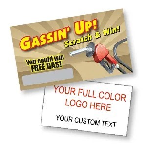 Scratch Off Cards - Gassing Up -Scratch and Win (4 Sizes)