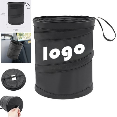 Custom Foldable Car Trash Bin with Elastic Strap