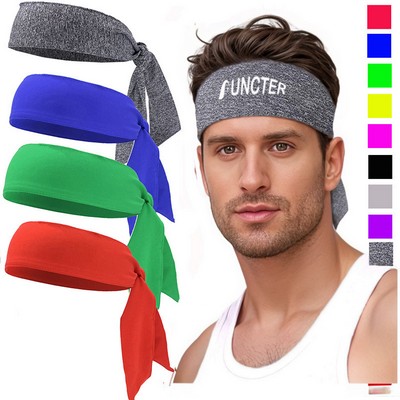 Tie Headband For Men And Women Running Athletic Hair Head Band