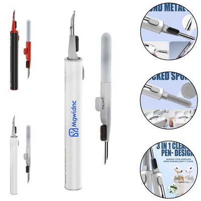 Dual Head Hidden Design Earphone Cleaning Pen with Metal Tip