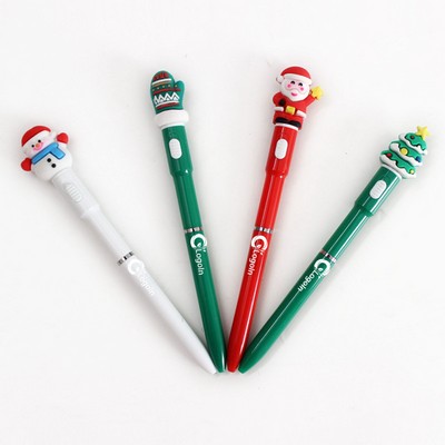 LED Christmas Ballpoint Pen Light Up WritingTool Xmas School