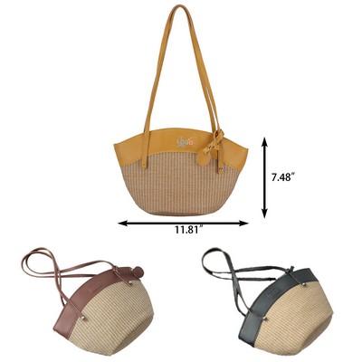 Chic Woven Shoulder Tote Bag