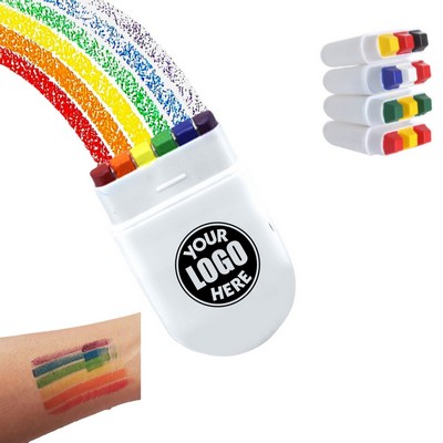 Rainbow Pride Flag Face Paint Full Color Print