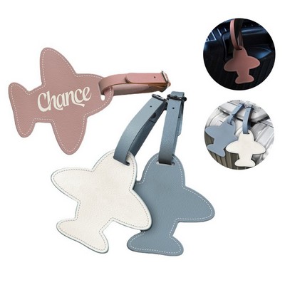 PU Leather Airplane Shaped Luggage Tag