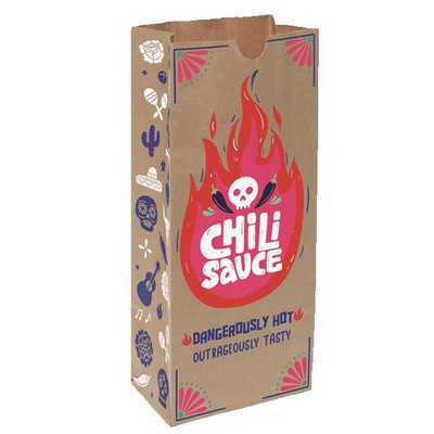 SOS 4# Full Color 4-Sided Natural Paper Bag (5" x 12" x 3.125")