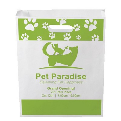 One Color 2-Sided Paper Merchant Bag (12" x 15" x 2.5")