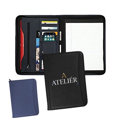 Premium Zippered Vinyl Portfolio