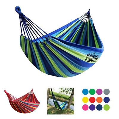 Striped Double Canvas Hammock