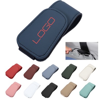 MOQ50 Car Leather Eyeglass Clip