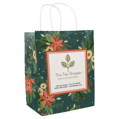 Christmas Scatter Design 3 Handle Shopper (8.5" x 10.25" x 5")