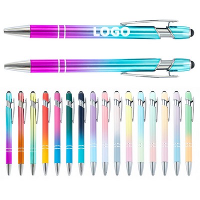 Metallic Ballpoint pen with stylus?--Laser engraved (Delivered Within 30 Calendar Days)