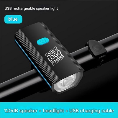 USB-Rechargeable Bike Headlight with Horn