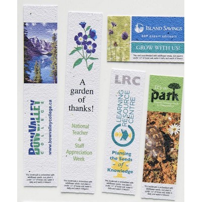Direct Print Seeded Paper Bookmark - 1.5"x8"