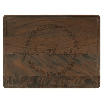 11 1/2" x 8 3/4" Walnut Cutting Board with Drip Ring