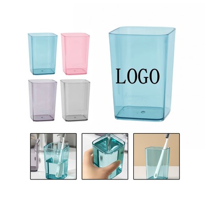 Transparent Toothbrush Holder Cup