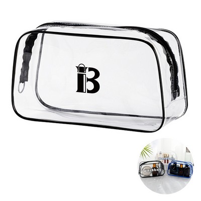 Transparent Waterproof Cosmetic Bag W/ Zipper