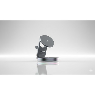 360° Rotatable Aluminum 3in1 Wireless Charger Charging Stand for iPhone Apple Watch AirPod