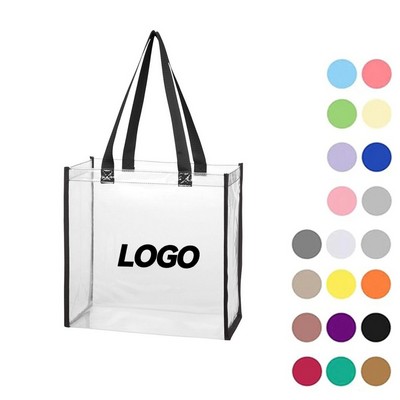 Transparent PVC Tote with Grip Handle