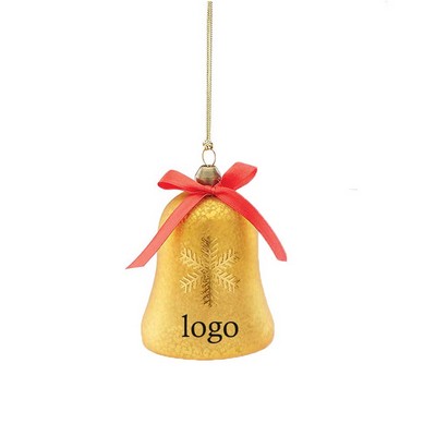 Christmas Bell Glass Ornament