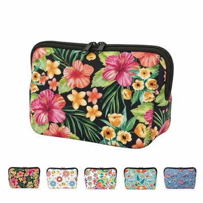Full Color Neoprene Makeup & Toiletry Bag