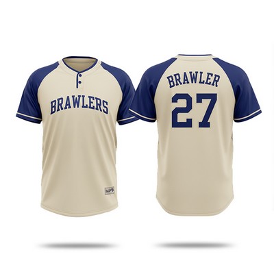 Women's Sublimation 2-Button Baseball Jersey - 150G