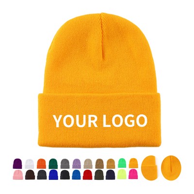 Acrylic Knit Beanie Blank Style