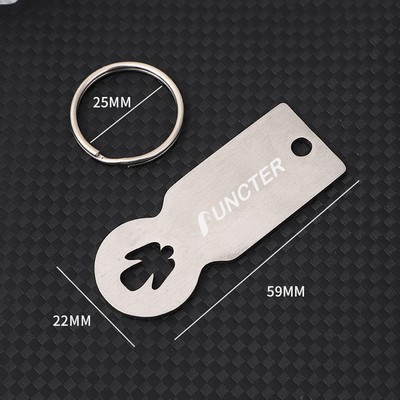 Portable Key Ring Stainless Steel Shopping Trolley Tokens Keychain