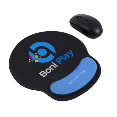 Full Color Ergonomic Mouse Pad With Wrist Rest