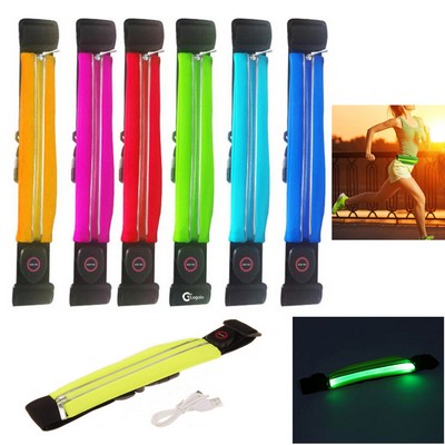USB Rechargeable LED Waist Bag Fanny Pack