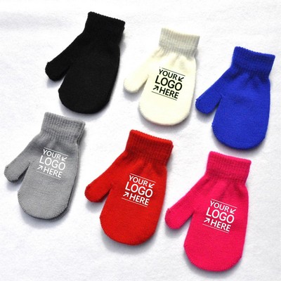 Kids' Classic Knit Winter Mittens(Ages 5-12)
