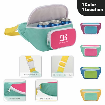 Adjustable Insulated Can Cooler Fanny Pack