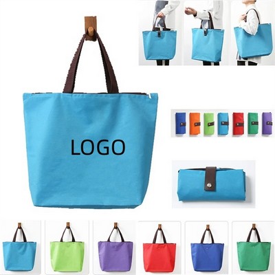 Portable Custom Folding Oxford Reusable Grocery Tote Bag