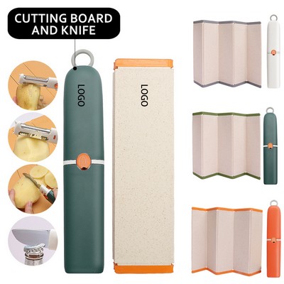 Foldable Cutting Board W/ Multifunction Knife For Camping