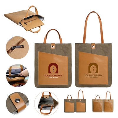 Recycled Eco-friendly Laptop Tote Bag Briefcase with Handle