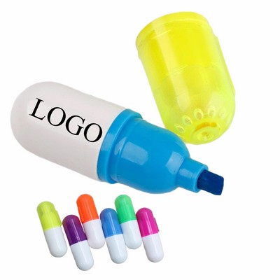 Mini Pill Shaped Highlighter Pens