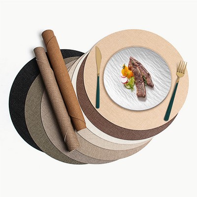 Round Checkered Placemats And Coasters