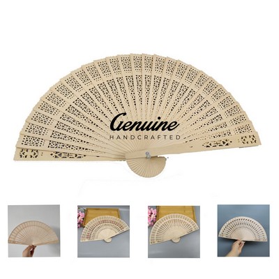 Vintage Sandalwood Folding Fan