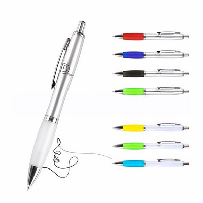 Custom Plastic Gourd Shaped Ballpoint Pen w/ Soft Rubber Grip