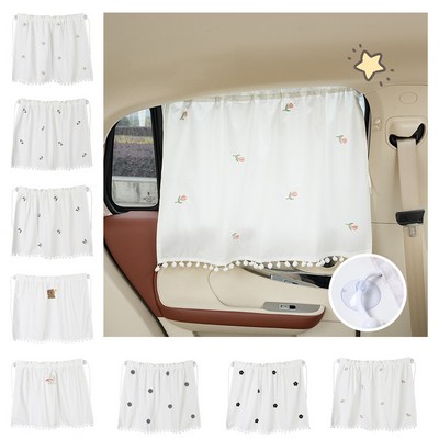 Rabbit-Printed Auto Privacy Curtain