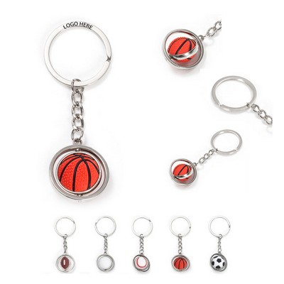 Athletic Ball Rotation Keychain