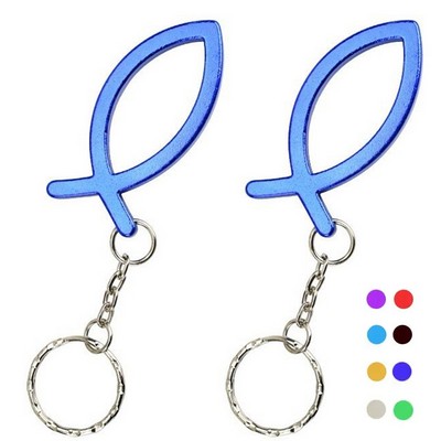 Elegant Fish-Shaped Bottle Opener Keyring