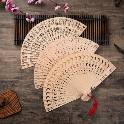 Classic Wood Folding Hand Fan