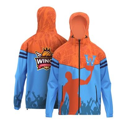 Custom Sublimated Performance Warm-Up Jacket With Hood