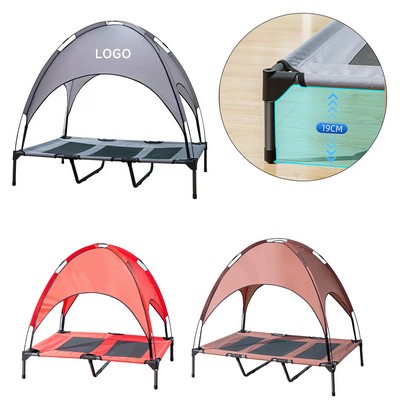 Elevated Dog Bed with Canopy Shade Tent