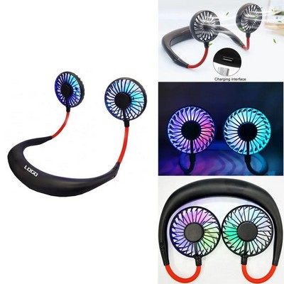 Rechargeable LED Neck Fan