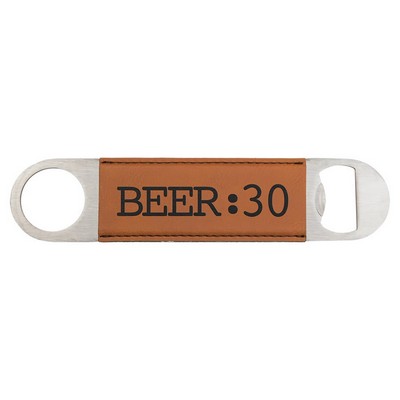 Rawhide Leatherette Bottle Opener - Laser Engraves to Black